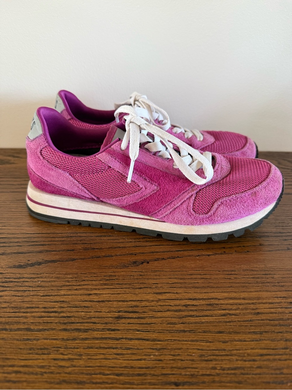 Brooks Women's Fuchsia Suede & Mesh Sneakers